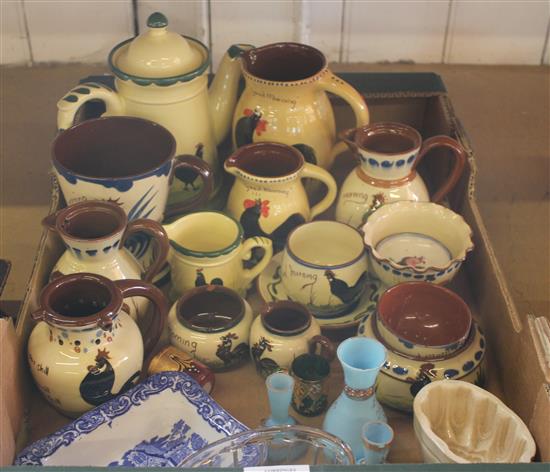 Collection of Devon ware, etc